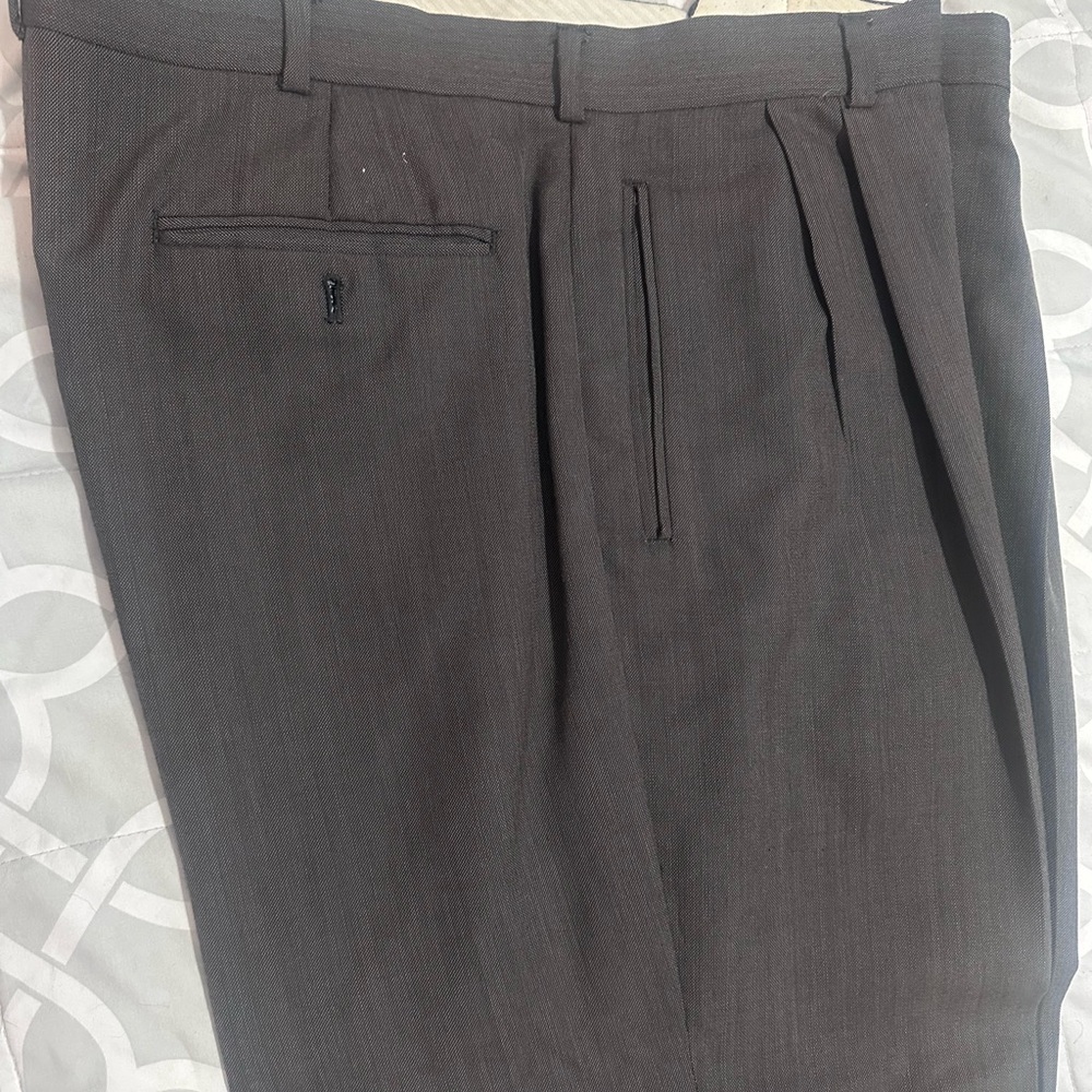 Louis Raphael Brown Dress Pants Classic Tailored Fit